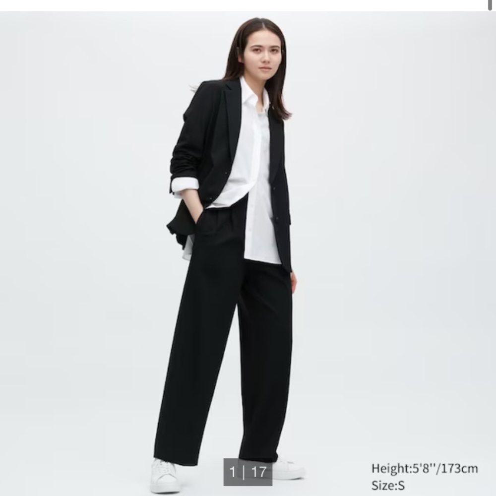 Uniqlo Wide Fit Pleated Pants Tall